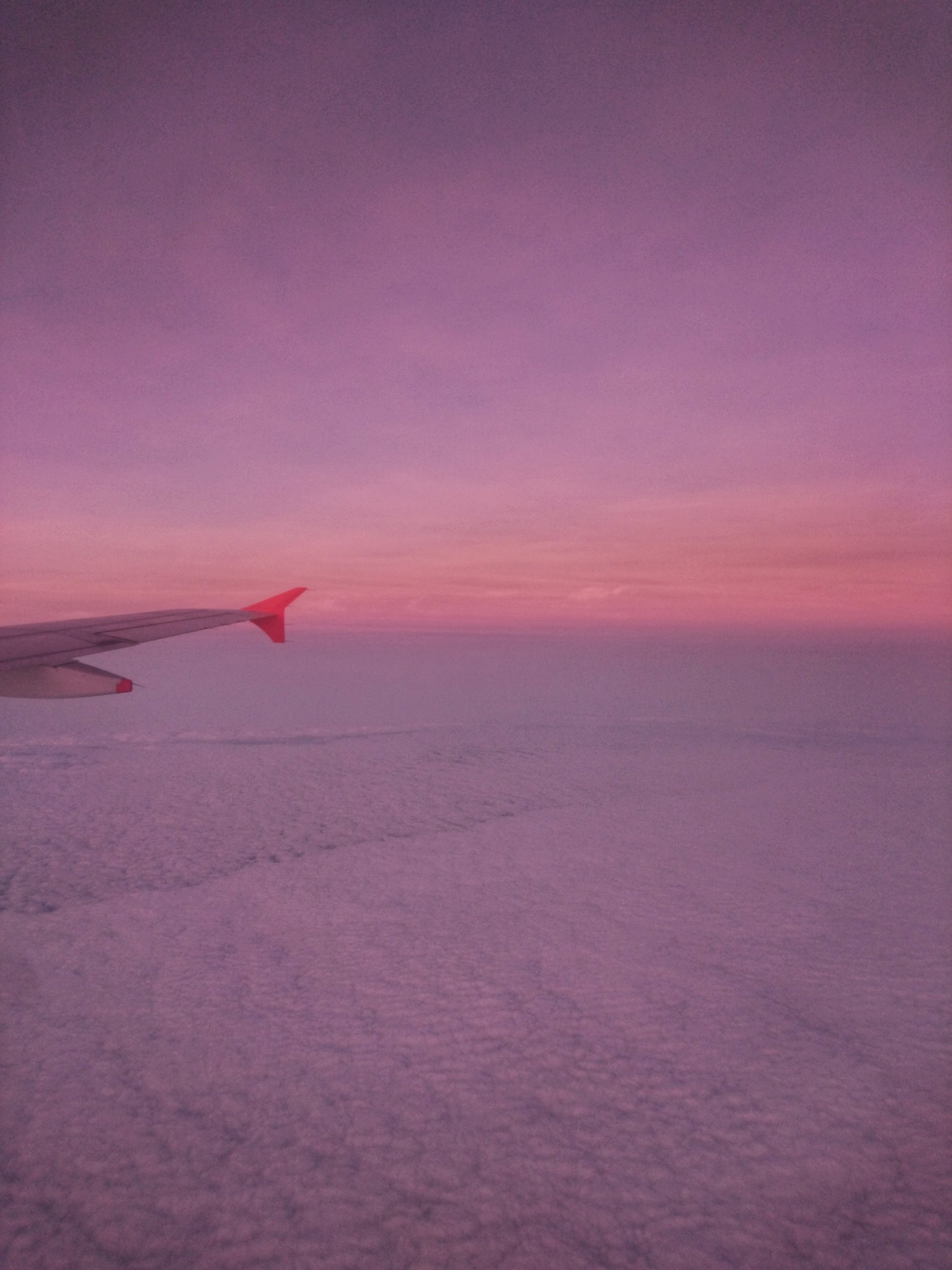 Coucher de soleil en plein vol